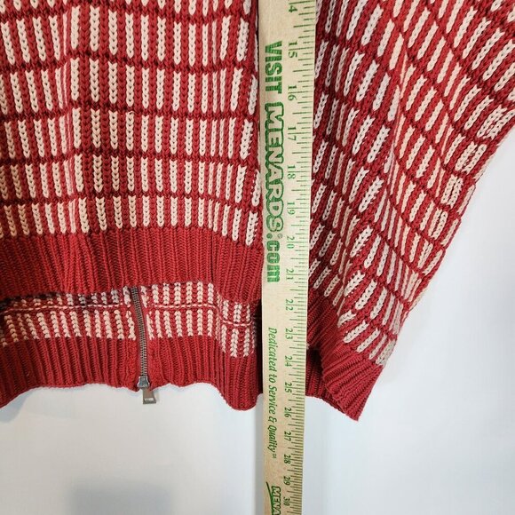 Free People Something Special Oversized Boxy Fit‎ Sweater Functional Zip Back XS - Picture 10 of 11